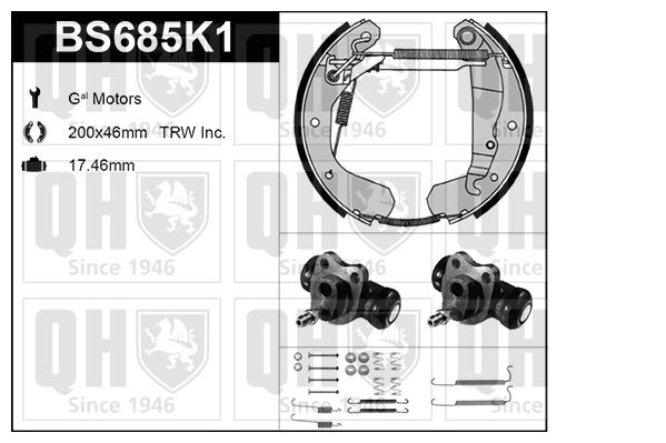 QUINTON HAZELL Piduriklotside komplekt BS685K1